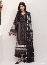 Baroque Embroidered Lawn 3 Piece Unstitched Suit BQ25EL D-01